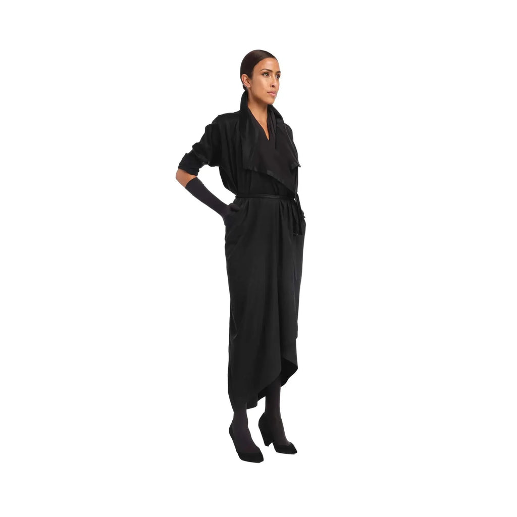DSTM Tundra Trench Coat / Black-Clothing-DSTM-Leigh Kelley Skin Studio Best Facialist Hudson Valley Kingston New York
