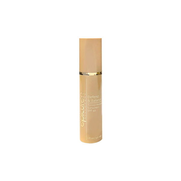 Epicuren Defend & Balance Tinted Mineral Sunscreen SPF 50-Sunscreen-Epicuren-Leigh Kelley Skin Studio Best Facialist Hudson Valley Kingston New York