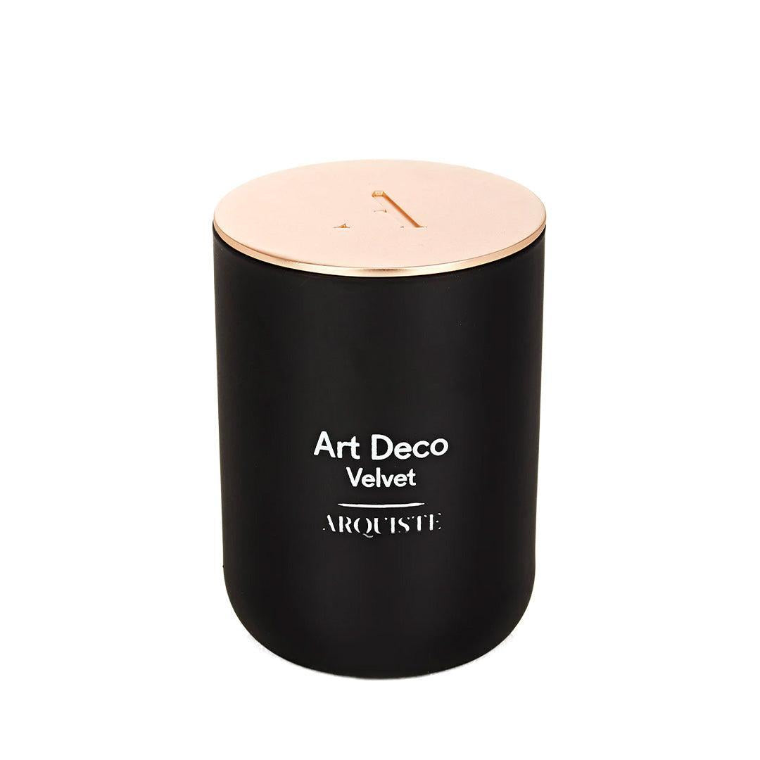 ARQUISTE Art Deco Velvet Candle-Candles-Arquiste-Leigh Kelley Skin Studio Best Facialist Hudson Valley Kingston New York