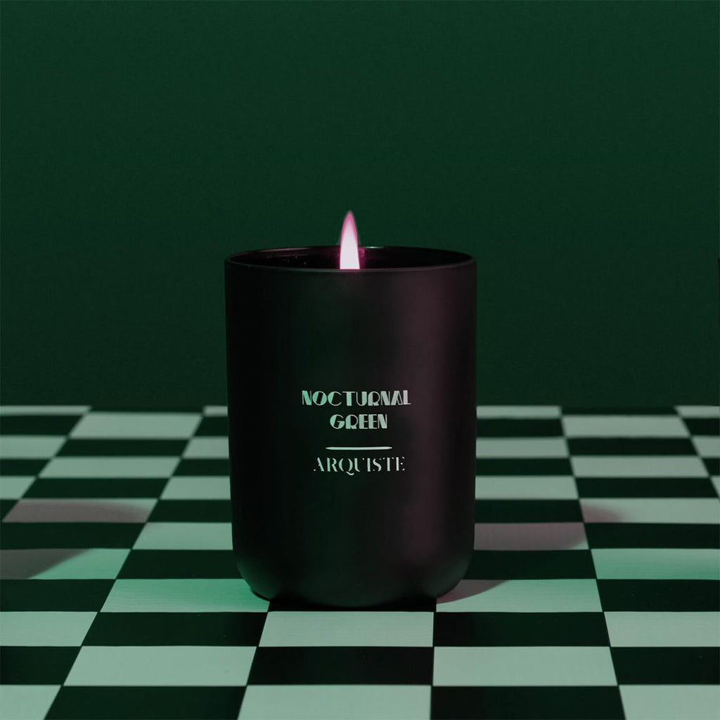 arquiste noctural green candle lit