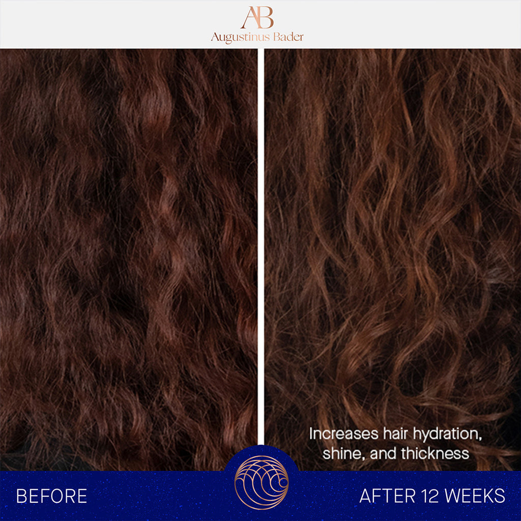 augustinus bader the shampoo before and after hair thickness