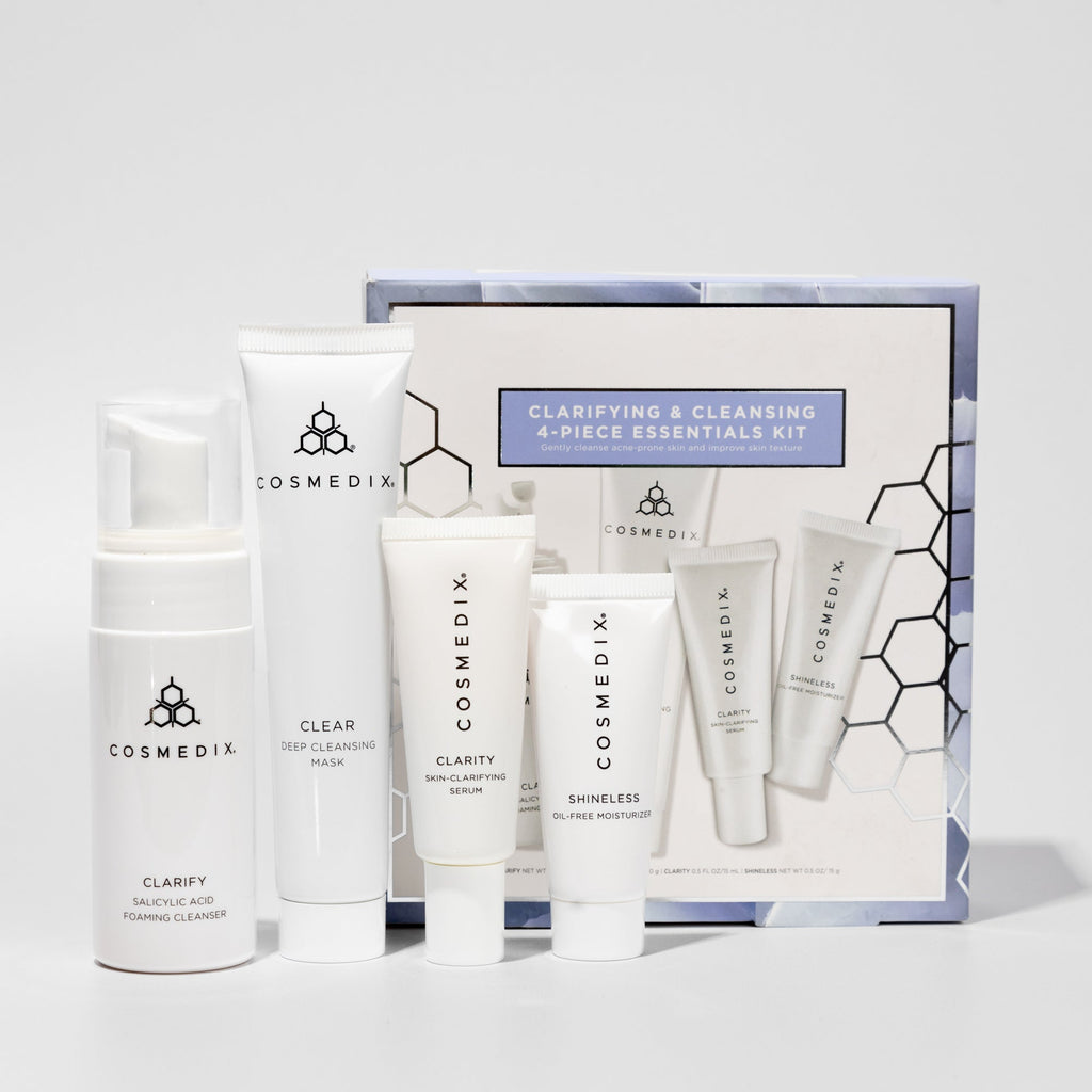 COSMEDIX Clarifying & Cleansing 4-Piece Essential Starter Kit-skin care-CosMedix-Leigh Kelley Skin Studio Best Facialist Hudson Valley Kingston New York
