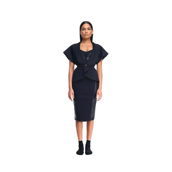 DSTM La Muse Short Sleeve Jacket / Black-Clothing-DSTM-Leigh Kelley Skin Studio Best Facialist Hudson Valley Kingston New York