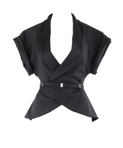 DSTM La Muse Short Sleeve Jacket / Black-Clothing-DSTM-Leigh Kelley Skin Studio Best Facialist Hudson Valley Kingston New York