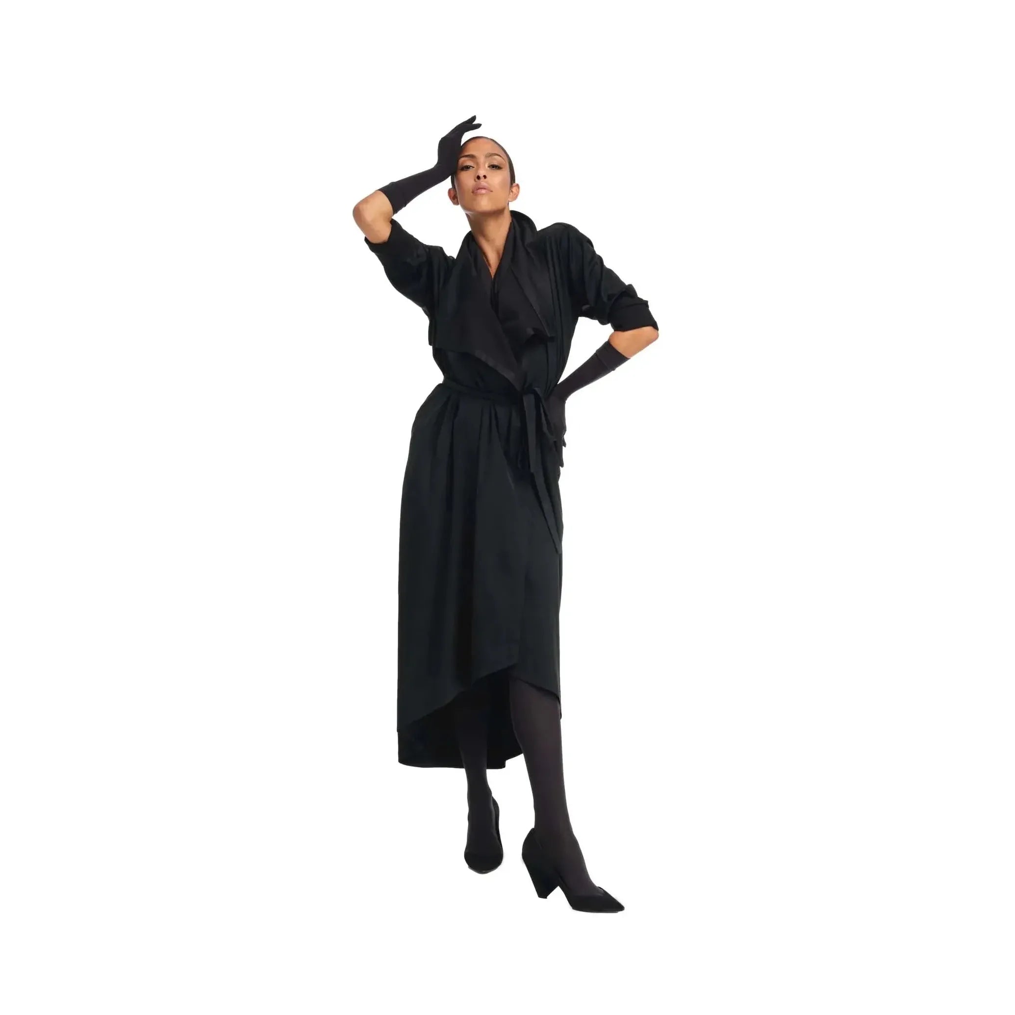 DSTM Tundra Trench Coat / Black-Clothing-DSTM-Leigh Kelley Skin Studio Best Facialist Hudson Valley Kingston New York