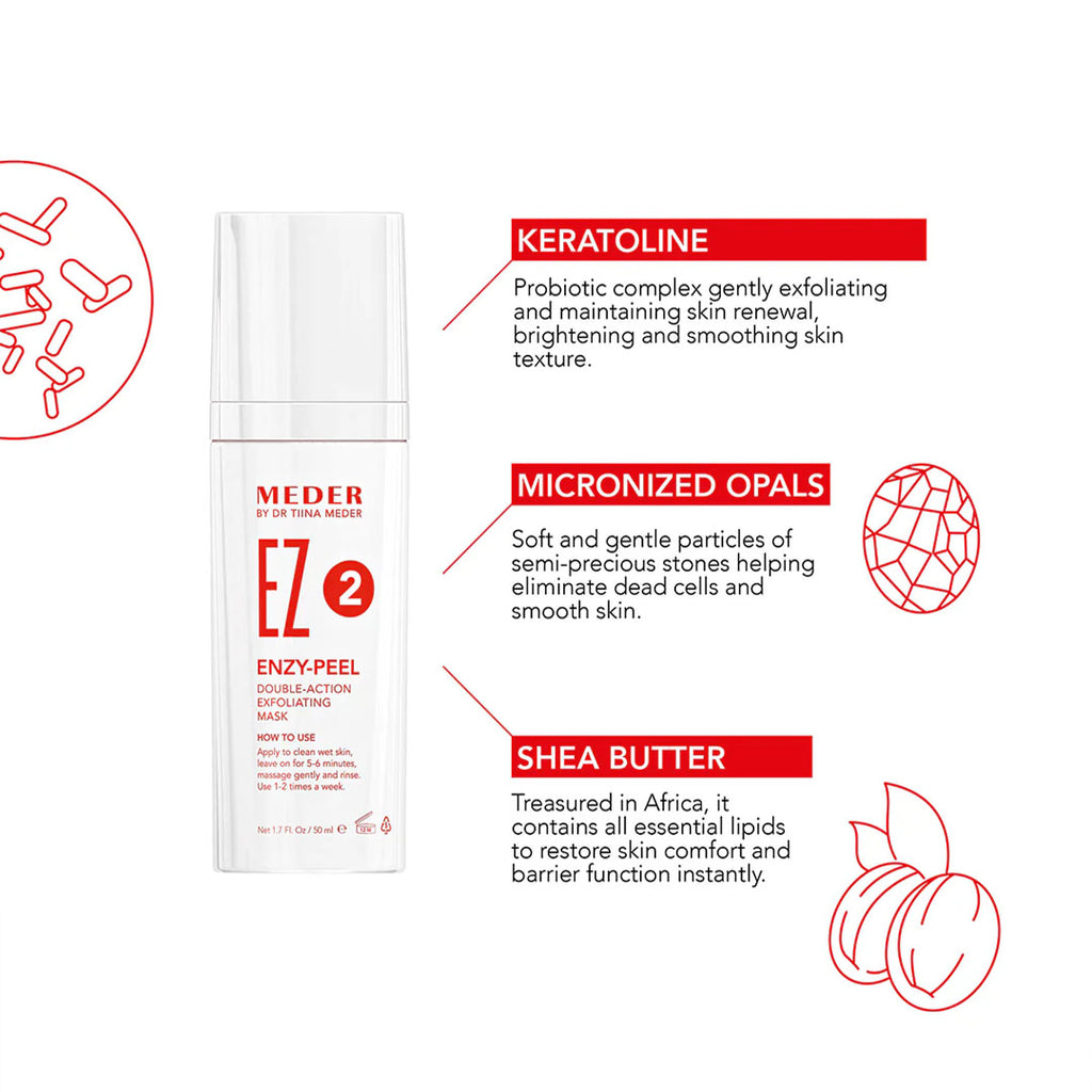 key ingredients in Meder Enzy-Peel Double-Action Exfoliating Mask
