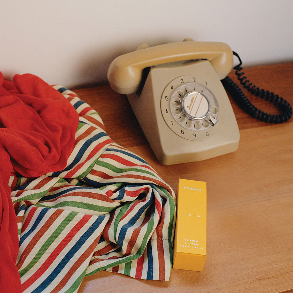 vintage phone and shirt by  Monastery Gold box