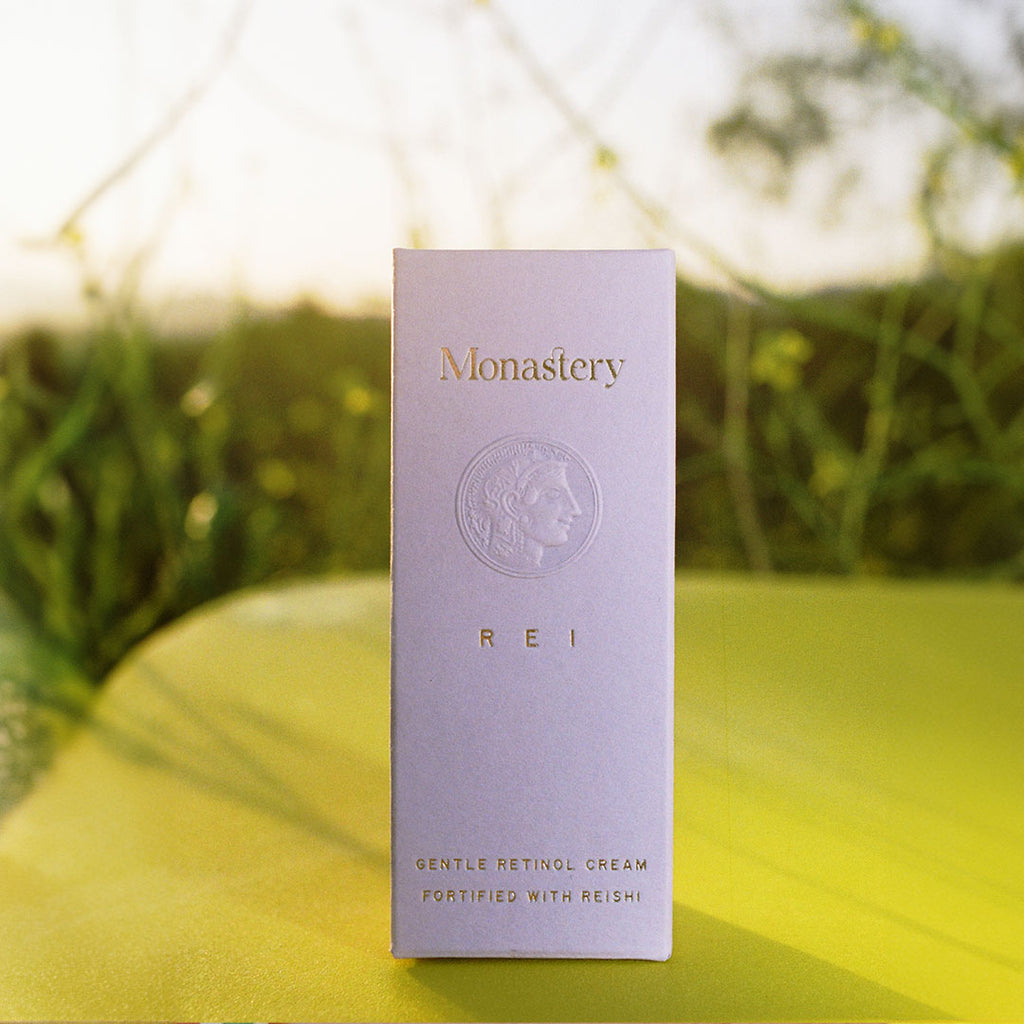 packaging box of Monastery Rei Gentle Retinol Cream